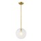Designers Fountain Sky Fall 60 Watt 1-Light Brushed Gold Contemporary Pendant Light with Etched Fluted Glass Shade D311C-10P-BG - alternate 9